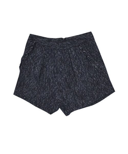 EMODA（エモダ）の「DENIM TWEED ハイウエスト ショートパンツ（パンツ・レディース・ホワイト/アイスブルー/インディゴ）」の3枚目の写真