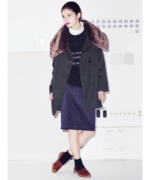 EMODA（エモダ）の「ウッドコンビローファー（シューズ・レディース・ホワイト/ブラック/キャメル・S/M/L）」の13枚目の写真