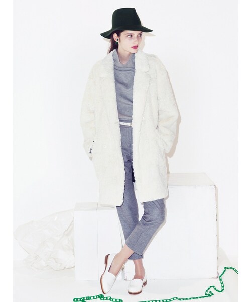 EMODA（エモダ）の「ウッドコンビローファー（シューズ・レディース・ホワイト/ブラック/キャメル・S/M/L）」の12枚目の写真