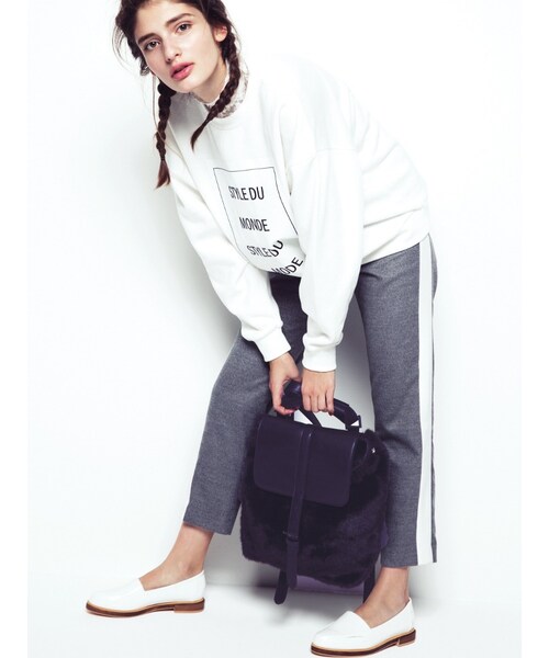 EMODA（エモダ）の「ウッドコンビローファー（シューズ・レディース・ホワイト/ブラック/キャメル・S/M/L）」の10枚目の写真