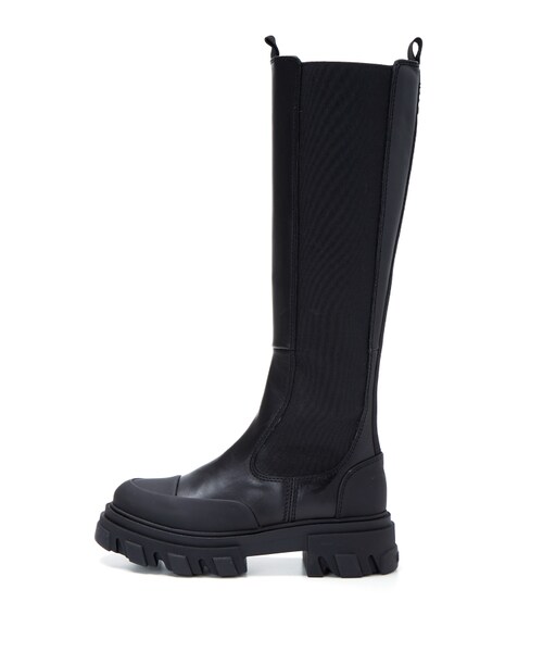 High Chelsea Boot Black Stitch