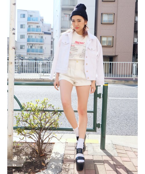 EVRIS（エヴリス）の「デニムＧジャン（ジャケット/アウター・レディース・ホワイト/アイスブルー/インディゴ・F）」の6枚目の写真