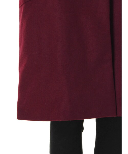EVRIS（エヴリス）の「ビックショールウールロングコート（ジャケット/アウター・レディース・ブラック/ボルドー・F）」の12枚目の写真