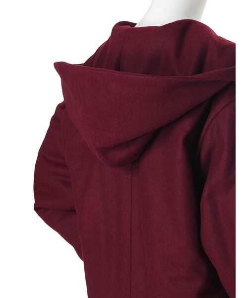 EVRIS（エヴリス）の「ビックショールウールロングコート（ジャケット/アウター・レディース・ブラック/ボルドー・F）」の11枚目の写真