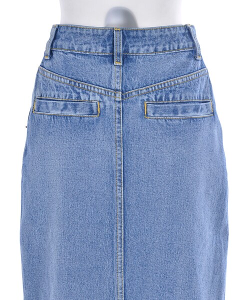 EVRIS（エヴリス）の「デニムロングスカート（スカート・レディース・ホワイト/アイスブルー/インディゴ・S/M）」の10枚目の写真