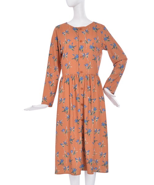 EVRIS（エヴリス）の「ミスティックフラワーシャツワンピ（ワンピース/ドレス・レディース・ホワイト/ブラック/オレンジ・F）」の7枚目の写真