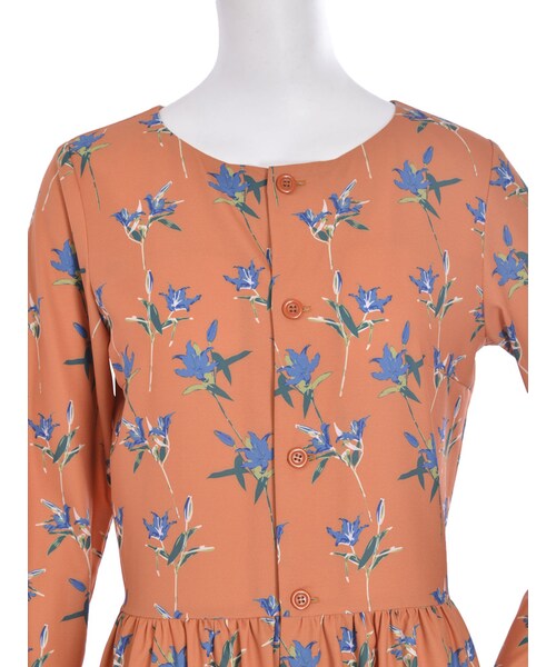 EVRIS（エヴリス）の「ミスティックフラワーシャツワンピ（ワンピース/ドレス・レディース・ホワイト/ブラック/オレンジ・F）」の10枚目の写真