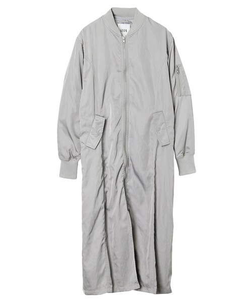 GYDA（ジェイダ）の「ロングＭＡ－１ブルゾン（ジャケット/アウター・レディース・グレー/カーキ・F）」の14枚目の写真