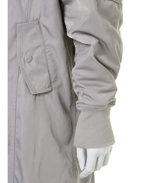 GYDA（ジェイダ）の「ロングＭＡ－１ブルゾン（ジャケット/アウター・レディース・グレー/カーキ・F）」の11枚目の写真