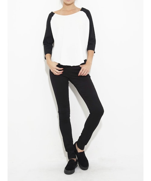 GYDA（ジェイダ）の「レースアップハイウエストパンツ（パンツ・レディース・ブラック/ブルー・XS/S/M）」の5枚目の写真