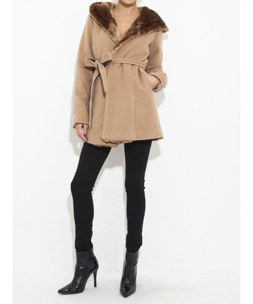 GYDA（ジェイダ）の「レースアップハイウエストパンツ（パンツ・レディース・ブラック/ブルー・XS/S/M）」の4枚目の写真