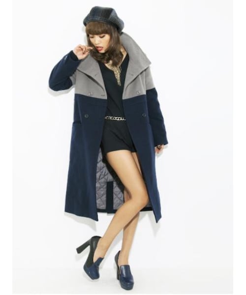 GYDA（ジェイダ）の「バイカラーロングウールコート（）」 - WEAR