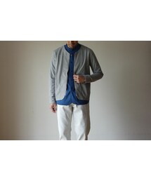 MANUAL ALPHABET | Manual alphabet マニュアルアルファベット KNIT PIQUE ZIP CARDIGAN ニットピケジップカーディガン MEN'S メンズ GRY グレー(カーディガン/ボレロ)