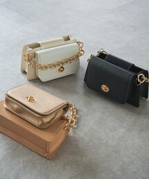 un dix cors | 《予約》cache cache/チェーンミニバッグ2個セット(ショルダーバッグ)