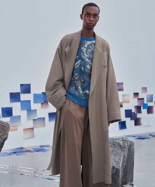 HARE 黒 ロングコート MEDIUM チェスターコートロングコートHARE