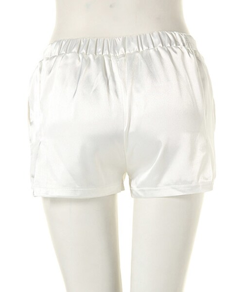 GYDA(ジェイダ)の「サテンショートパンツ(パンツ・レディース・オフホワイト/ベージュ・S/M)」の6枚目の写真