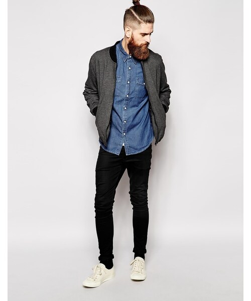 EDWIN（エドウィン）の「Edwin Menphis Denim Shirt Slim Fit Western Heavy Stone Wash（シャツ/ブラウス・メンズ・blue・L-Chest 40-42"/M-Chest 38-40"/S-Chest 36-38"）」の2枚目の写真