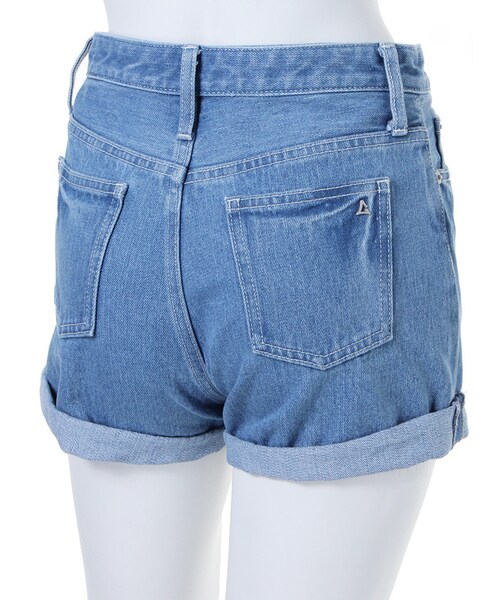 GYDA（ジェイダ）の「ロールアップデニムショートパンツ（パンツ・レディース・ブルー/アイスブルー・S）」の15枚目の写真