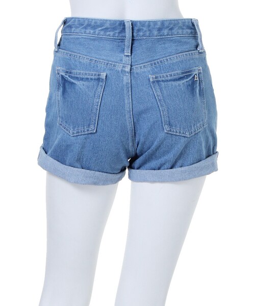 GYDA（ジェイダ）の「ロールアップデニムショートパンツ（パンツ・レディース・ブルー/アイスブルー・S）」の14枚目の写真