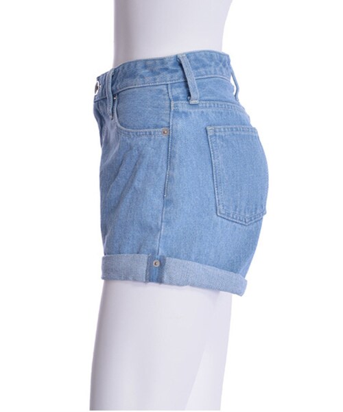 GYDA（ジェイダ）の「ロールアップデニムショートパンツ（パンツ・レディース・ブルー/アイスブルー・S）」の9枚目の写真