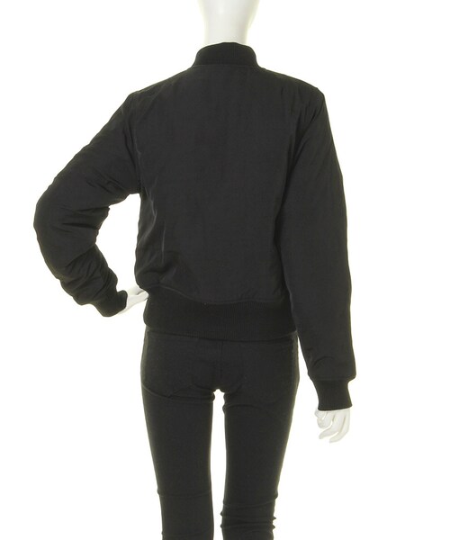 jouetie（ジュエティ）の「合皮パイピングＭＡ－１（ジャケット/アウター・レディース・ブラック/カーキ・M）」の6枚目の写真