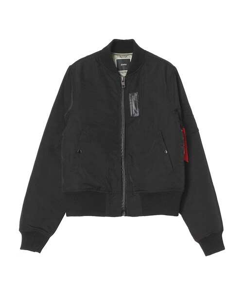 jouetie（ジュエティ）の「合皮パイピングＭＡ－１（ジャケット/アウター・レディース・ブラック/カーキ・M）」の10枚目の写真