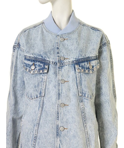 jouetie（ジュエティ）の「【CASUAL】Gブルゾン（ジャケット/アウター・レディース・オフホワイト/ベビーピンク/アイスブルー・M）」の9枚目の写真