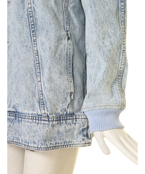 jouetie（ジュエティ）の「【CASUAL】Gブルゾン（ジャケット/アウター・レディース・オフホワイト/ベビーピンク/アイスブルー・M）」の11枚目の写真