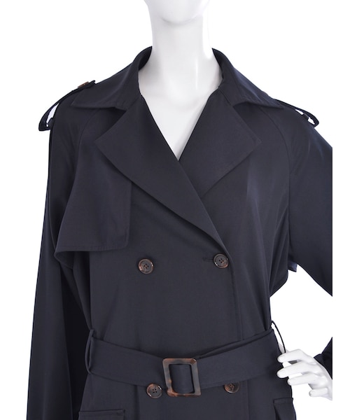 jouetie（ジュエティ）の「ラグランロングトレンチ（ジャケット/アウター・レディース・ブラック/ベージュ/カーキ）」の12枚目の写真