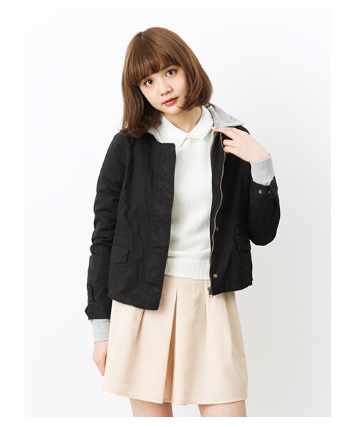 earth music&ecology(アースミュージックアンドエコロジー)の「<サイズコンシェルジュ>3Wayミリタリーブルゾン(ブルゾン ・レディース・カーキ/ネイビー・L)」の10枚目の写真