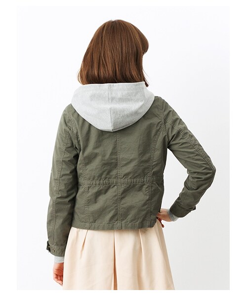 earth music&ecology(アースミュージックアンドエコロジー)の「<サイズコンシェルジュ>3Wayミリタリーブルゾン(ブルゾン ・レディース・カーキ/ネイビー・L)」の3枚目の写真
