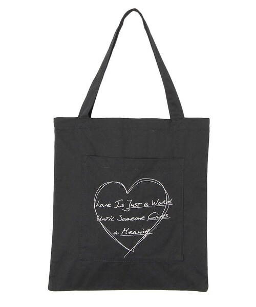 jouetie（ジュエティ）の「ハート刺繍エコBAG（バッグ・レディース・オフホワイト/ブラック・F）」の10枚目の写真