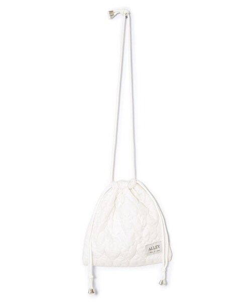 w closet（ダブルクローゼット）の「【Alley】ハートキルト巾着バック（バッグ・レディース・オフホワイト/ブラック/ピンク/シルバー・FREE）」の5枚目の写真