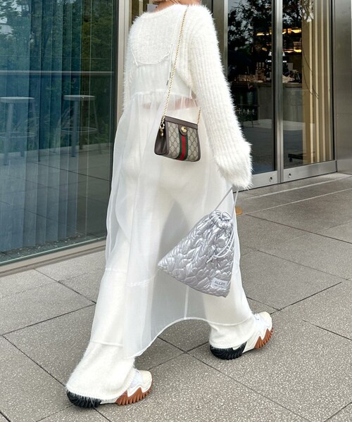 w closet（ダブルクローゼット）の「【Alley】ハートキルト巾着バック（バッグ・レディース・オフホワイト/ブラック/ピンク/シルバー・FREE）」の21枚目の写真