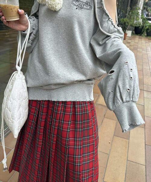 w closet（ダブルクローゼット）の「【Alley】ハートキルト巾着バック（バッグ・レディース・オフホワイト/ブラック/ピンク/シルバー・FREE）」の10枚目の写真