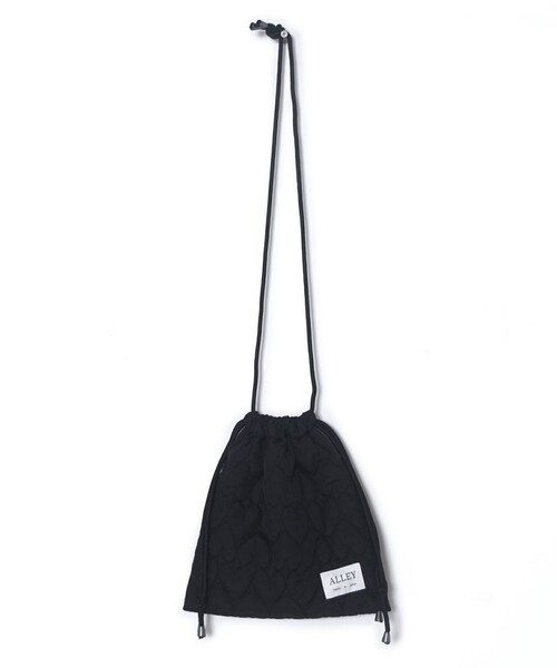 w closet（ダブルクローゼット）の「【Alley】ハートキルト巾着バック（バッグ・レディース・オフホワイト/ブラック/ピンク/シルバー・FREE）」の6枚目の写真