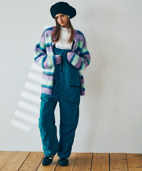 RNA（アールエヌエー）の「早トク10倍【11月下旬納期】K2660 シャギーボーダールーズカーディガン（トップス・レディース・レッド/ラベンダー）」の12枚目の写真