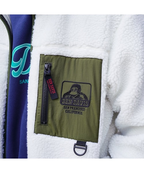 BEN DAVIS（ベンデイビス）の「BEN DAVIS【BOA JACKET STAND】ボアジャケットスタンド（その他・メンズ・BEIGE/GREY/OFF WHITE・M/L/XL）」の4枚目の写真