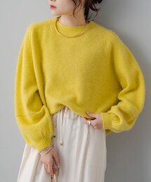 PUAL CE CIN | 【Du noir】フォックス混ランタンスリーブニットプルオーバー(ニット/セーター)