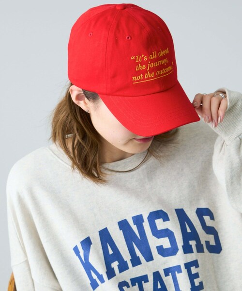 CIAOPANIC TYPY（チャオパニックティピー）の「ロゴ刺繍キャップ（キャップ・レディース・オフホワイト/ブルー/レッド/ネイビー・ONE）」の4枚目の写真