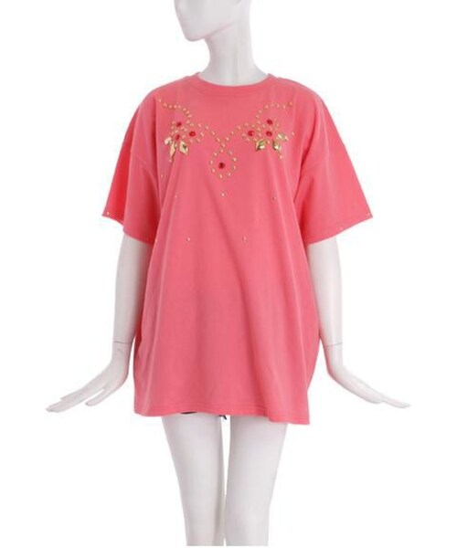 jouetie（ジュエティ）の「【CASUAL】カラービジューT（トップス・レディース・オフホワイト/ピンク/ラベンダー・M）」の4枚目の写真