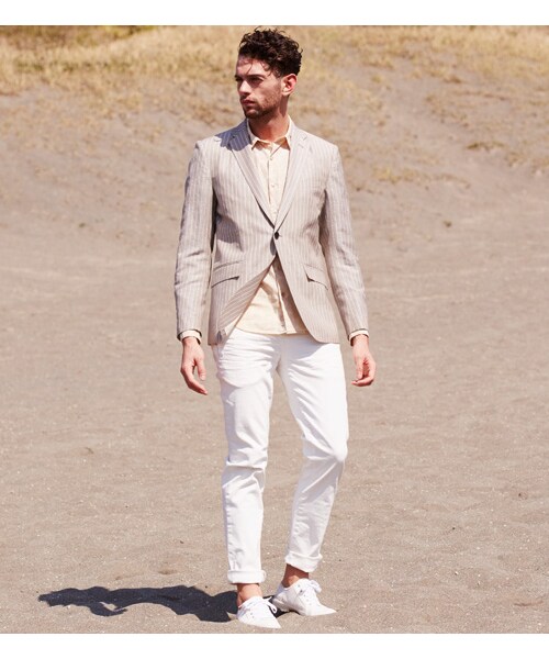 KATHARINE HAMNETT LONDON （キャサリンハムネットロンドン）の「COATING STRETCH DENIM（パンツ・メンズ・ホワイト・S/M/L）」の12枚目の写真