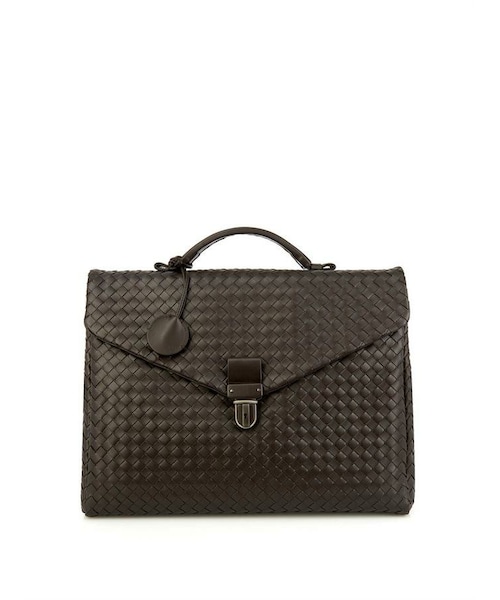 BOTTEGA VENETA オーストリッチ ビジネスバッグ Bottega Veneta Envelope Briefcase Ostrich Large Black 674681