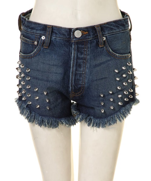 jouetie（ジュエティ）の「【CASUAL】スタッズショートパンツ（パンツ・レディース・オフホワイト/ブラック/ベビーピンク/ブルー/アイスブルー/ライトミックス/ミックス・24/25/26/27）」の3枚目の写真