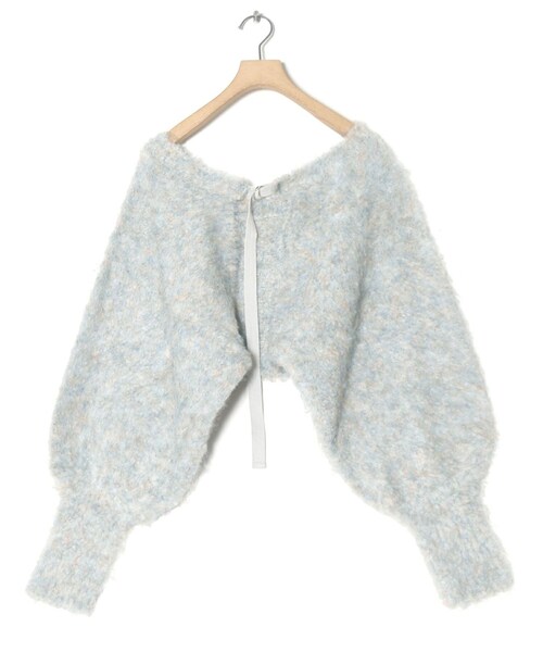 w closet(ダブルクローゼット)の「ブークレ起毛両A面ボレロ(トップス・レディース・アイボリー/グレー/オフ/ブルー/ベージュピンク・FREE)」の6枚目の写真