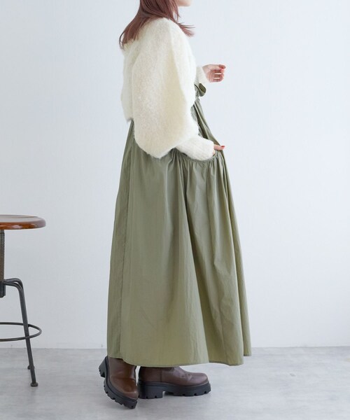 w closet(ダブルクローゼット)の「ブークレ起毛両A面ボレロ(トップス・レディース・アイボリー/グレー/オフ/ブルー/ベージュピンク・FREE)」の13枚目の写真
