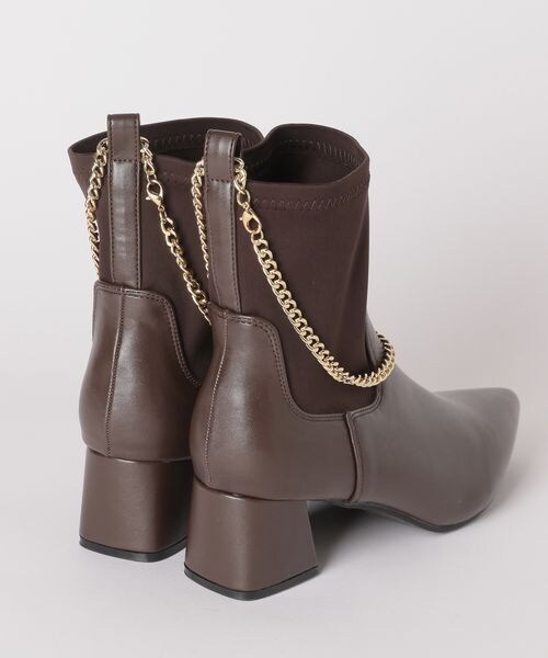 mysty woman（ミスティウーマン）の「チェーン付き2wayブーツ（その他・レディース・ブラック09/ブラウン58・M/L）」の10枚目の写真
