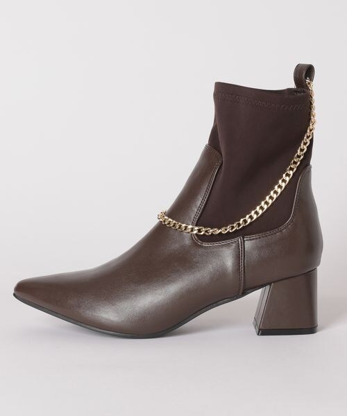 mysty woman（ミスティウーマン）の「チェーン付き2wayブーツ（その他・レディース・ブラック09/ブラウン58・M/L）」の8枚目の写真