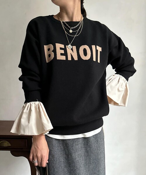 DouDou（ドゥドゥ）の「【WEB限定】 BENOITロゴニット（ニット 