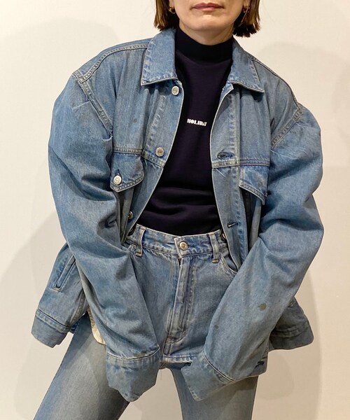 ジャケット・アウター HOLIDAY PAINT DENIM PUFF JACKET HOLIDAY（ホリデイ）の「PAINT DENIM PUFF JACKET（）」 - WEAR